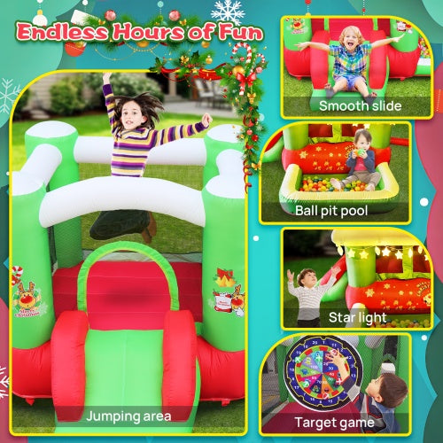 Christmas Jumping Glide Inflatable Bouncing Castle For Children