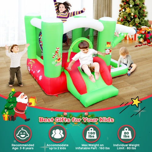 Christmas Jumping Glide Inflatable Bouncing Castle For Children