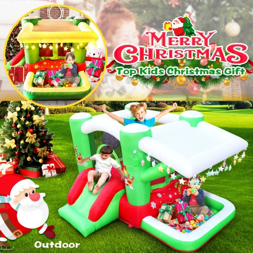 Christmas Jumping Glide Inflatable Bouncing Castle For Children